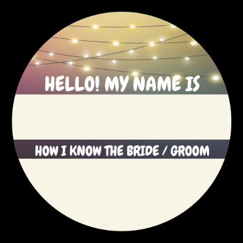 Wedding Name Tag How I Know The Bride / Groom by Sideview at Zazzle