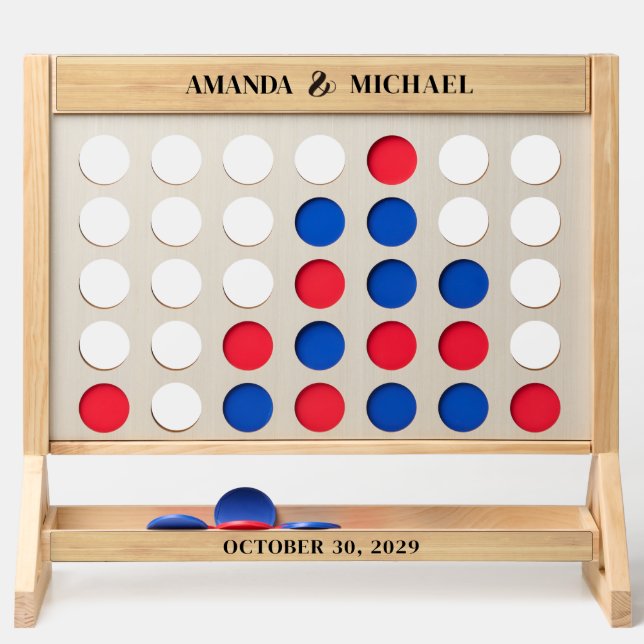 Wedding Names and Date Personalized Fast Four (Back)