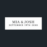 Wedding Names and Date Self-inking Stamp<br><div class="desc">This classic names and date stamp features a serif font to compliment an entire wedding suite. Perfect for stamping save-the-dates and favors. Easily personalize this stamp with text,  image or logo.</div>