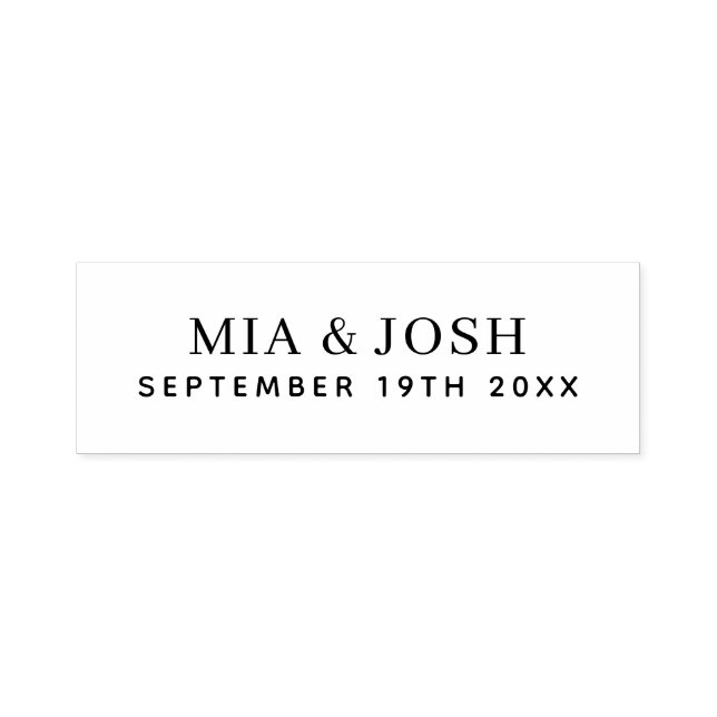 Wedding Names and Date Self-inking Stamp (Design)