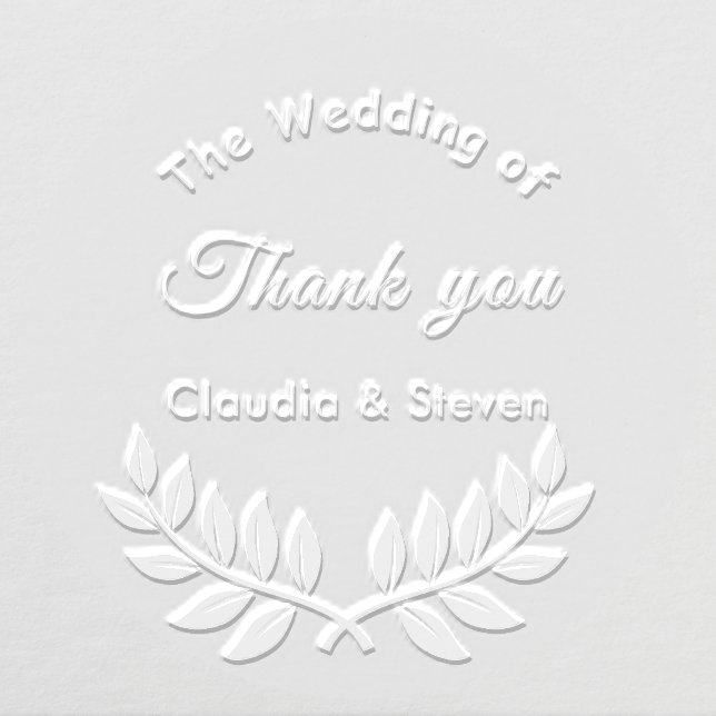 Wedding names favors thank you embosser (Design)