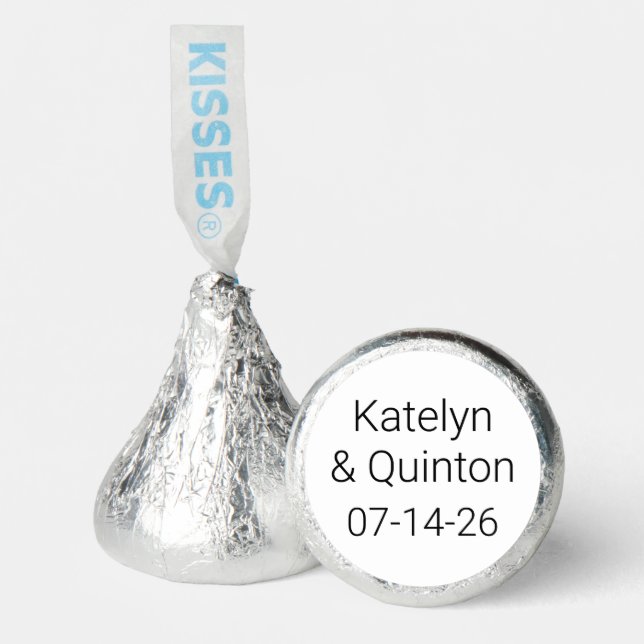Wedding Names - White & Black: Hershey®'s Kisses® (Front)
