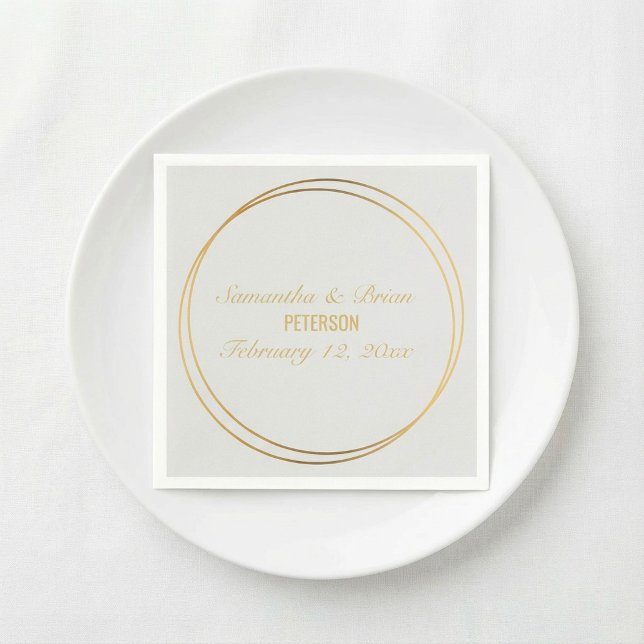 Wedding names with gold effect napkins (Creator Uploaded)
