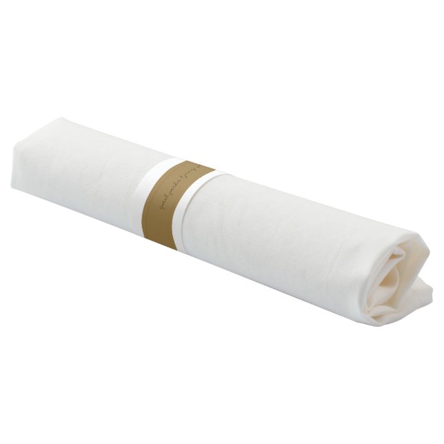 Wedding napkin band Modern Minimalist (Angled)
