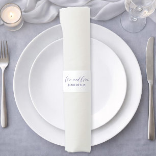 Wedding Napkin Bands with Couple's Last Name