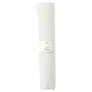 Wedding Napkin   Gold Cheers to Love Paper  Bands