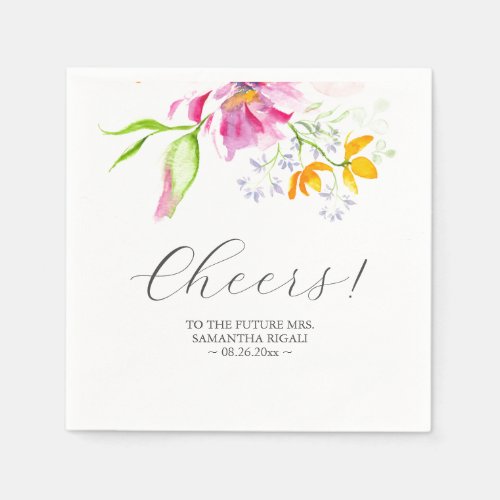 Wedding Napkins Botanical Flowers