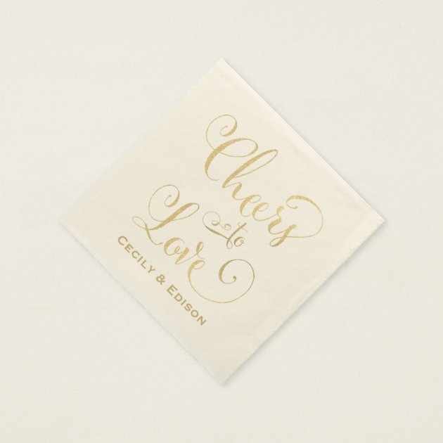 Wedding Napkins | Cheers To Love Design