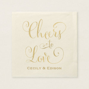 Wedding Napkins | Cheers to Love Design