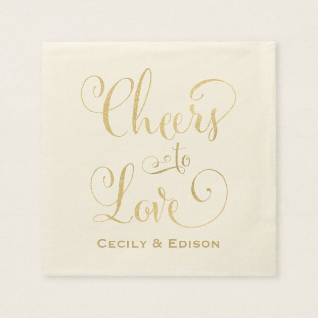 Wedding Napkins | Cheers To Love Design