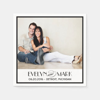 Wedding Napkins | Custom Photo and Monogram