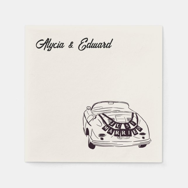 Wedding Napkins. Customize cocktail napkins.  Napkins (Front)