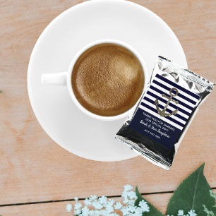 Wedding Nautical Sailing Anchor Thank You Favor Coffee Drink Mix