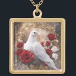Wedding  Necklace gold finish<br><div class="desc">Large Keep your favorite image, design, or words of inspiration close your heart with this beautiful, custom made, gold finish necklace. Choose from a number of options like size, style, and color for the perfect accessory or a heartfelt present. The necklace arrives in a special black felt bag that is...</div>