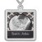 Wedding Necklace Photo Black Pink Damask Pendant