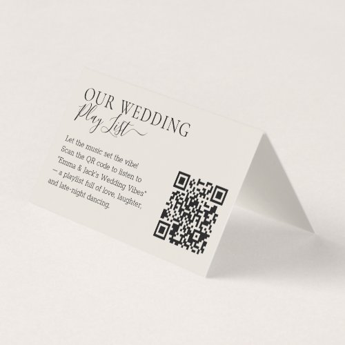 Wedding Neutral Cream QR Code Playlist