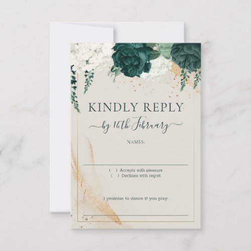 Wedding Neutral Cream Signature Emerald Green Rose