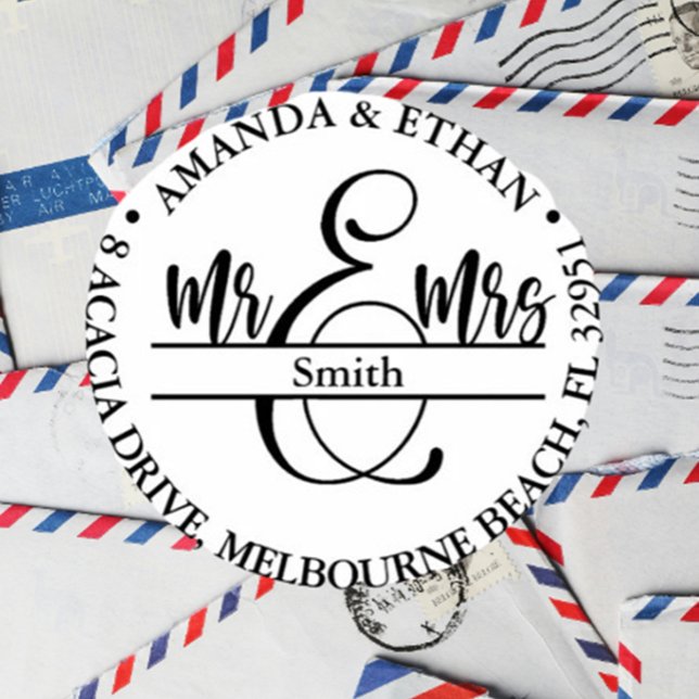 Wedding New Address Self-inking Stamp (Make sharing your new address effortless with our Wedding New Address Self-inking Stamp)