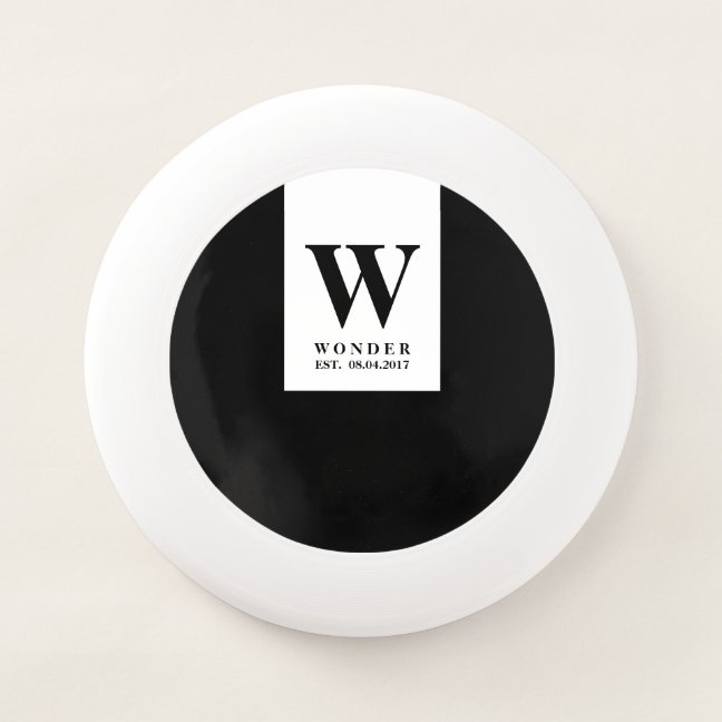Wedding Newly Wed Monogram Refined Minimal Wham-O Frisbee