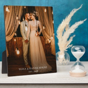 Wedding Newlywed Couple Photo Keepsake Plaque