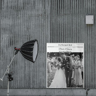 Wedding Newspaper Fun Photo Photobooth Backdrop