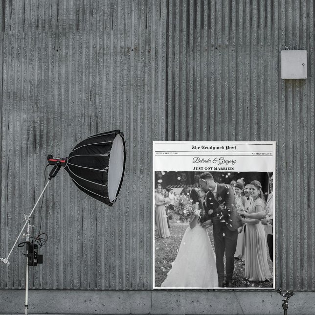 Wedding Newspaper Fun Photo Photobooth Backdrop (Wedding Newspaper Fun Photo Photobooth Backdrop)