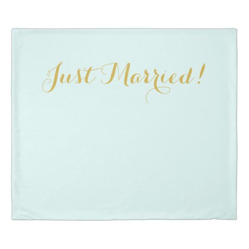 Wedding night 'Just Married' in mint green