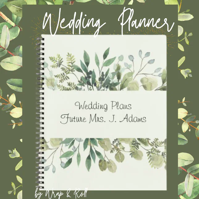 Wedding Notebook Planner Personalized Zazzle