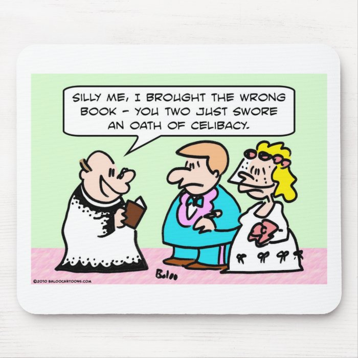 wedding oath celibacy mouse pad