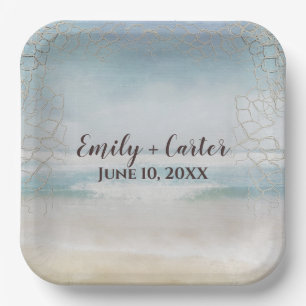 Wedding Ocean Beach With Net Paper Plates
