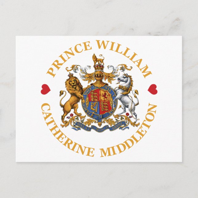 Wedding of Prince William and Catherine Middleton Postcard (Front)
