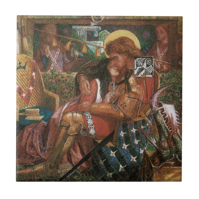 Wedding of St George, Princess Sabra by Rossetti Ceramic Tile (Front)