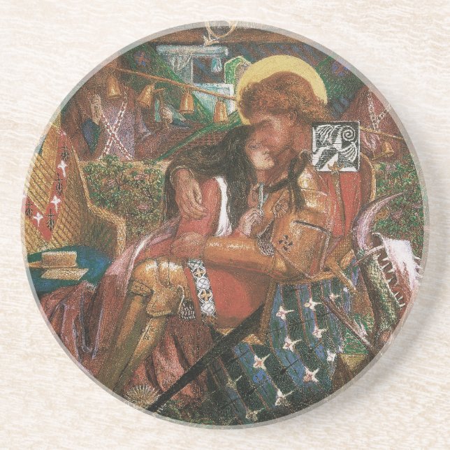 Wedding of St George, Princess Sabra by Rossetti Drink Coaster (Front)