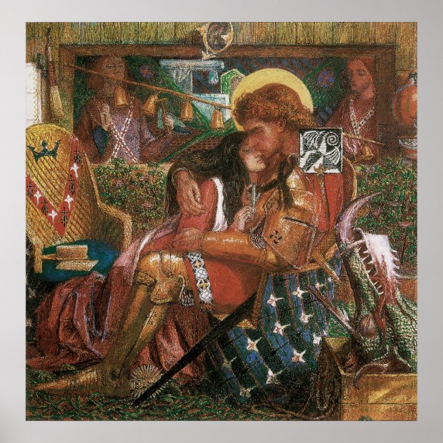 Wedding of St George, Princess Sabra by Rossetti Poster (Front)