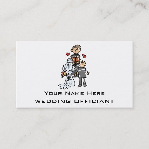 Customizable Wedding Officiant Business Cards