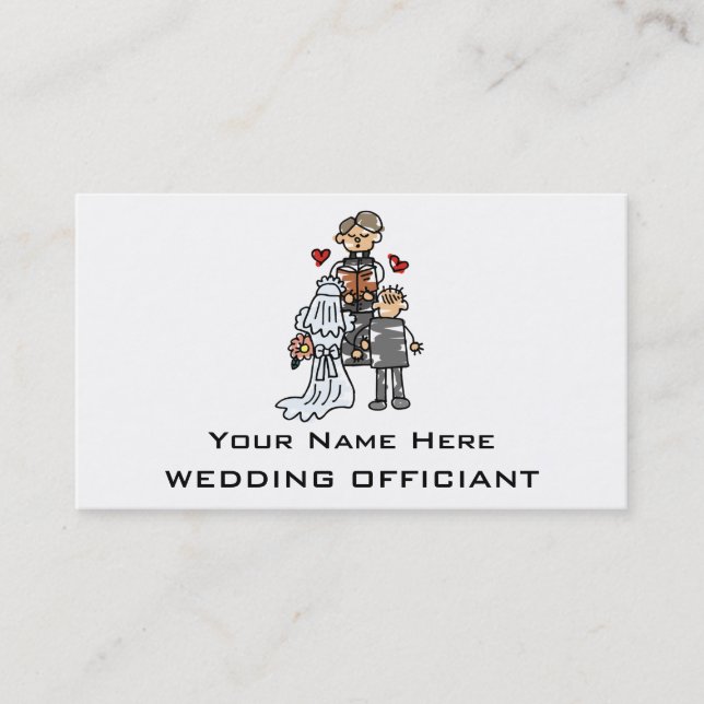 Wedding Officiant Business Cards (Front)