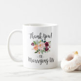 Thank You For Marrying Us Officiant Thank You Gift Custom Wedding mug Personalized Wedding Officiant Gift Gift For Wedding Officiant
