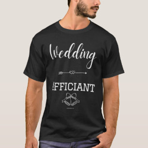 Wedding Officiant Marriage Marry Preacher Notary P T-Shirt