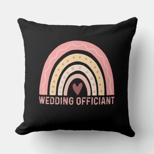 Wedding Officiant Official Ordained Minister 2 Throw Pillow
