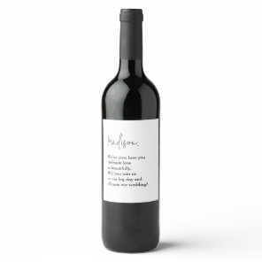 Wedding Officiant Proposal Wine Label