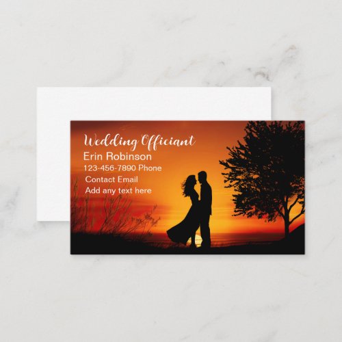 Wedding Officiant Scenic Business Cards 