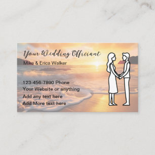 Wedding Officiant Scenic Tropical  Business Card
