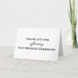 Wedding Officiant Thank You Card at Zazzle