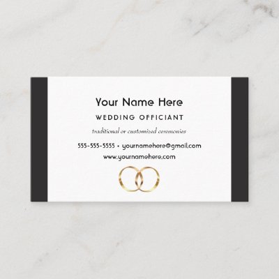 Wedding Officiant Business Cards Zazzle
