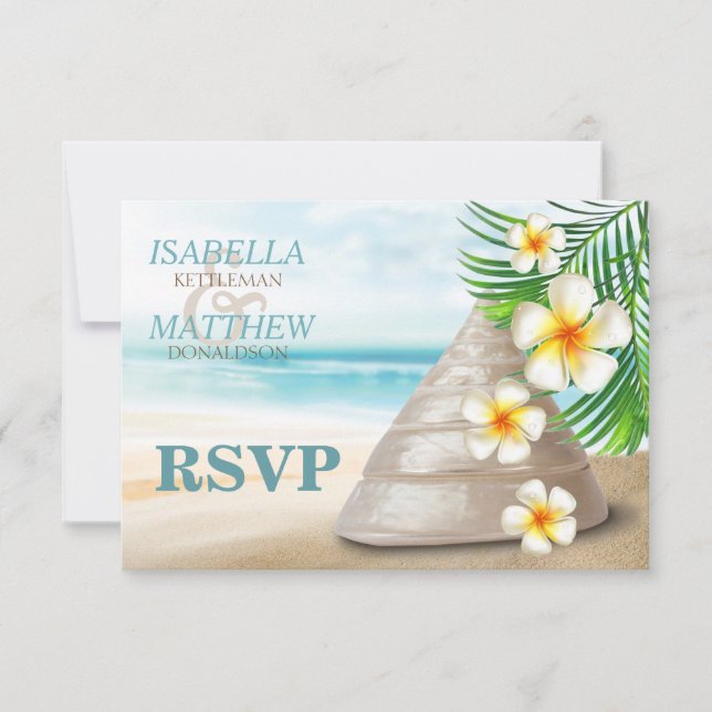 Wedding on the Beach | RSVP Card (Front)
