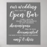 Wedding Open Bar Funny Drunken Shenanigans Sign W