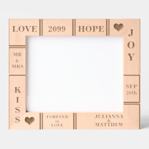 Wedding or Anniversary Custom Text 10x8 Engraved Frames