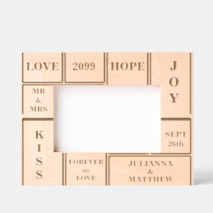 Wedding or Anniversary Custom Text 6x4 Engraved Frames