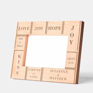 Wedding or Anniversary Custom Text 7x5 Engraved Frames