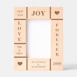 Wedding or Anniversary Custom Text Vert 4x6 Engraved Frames